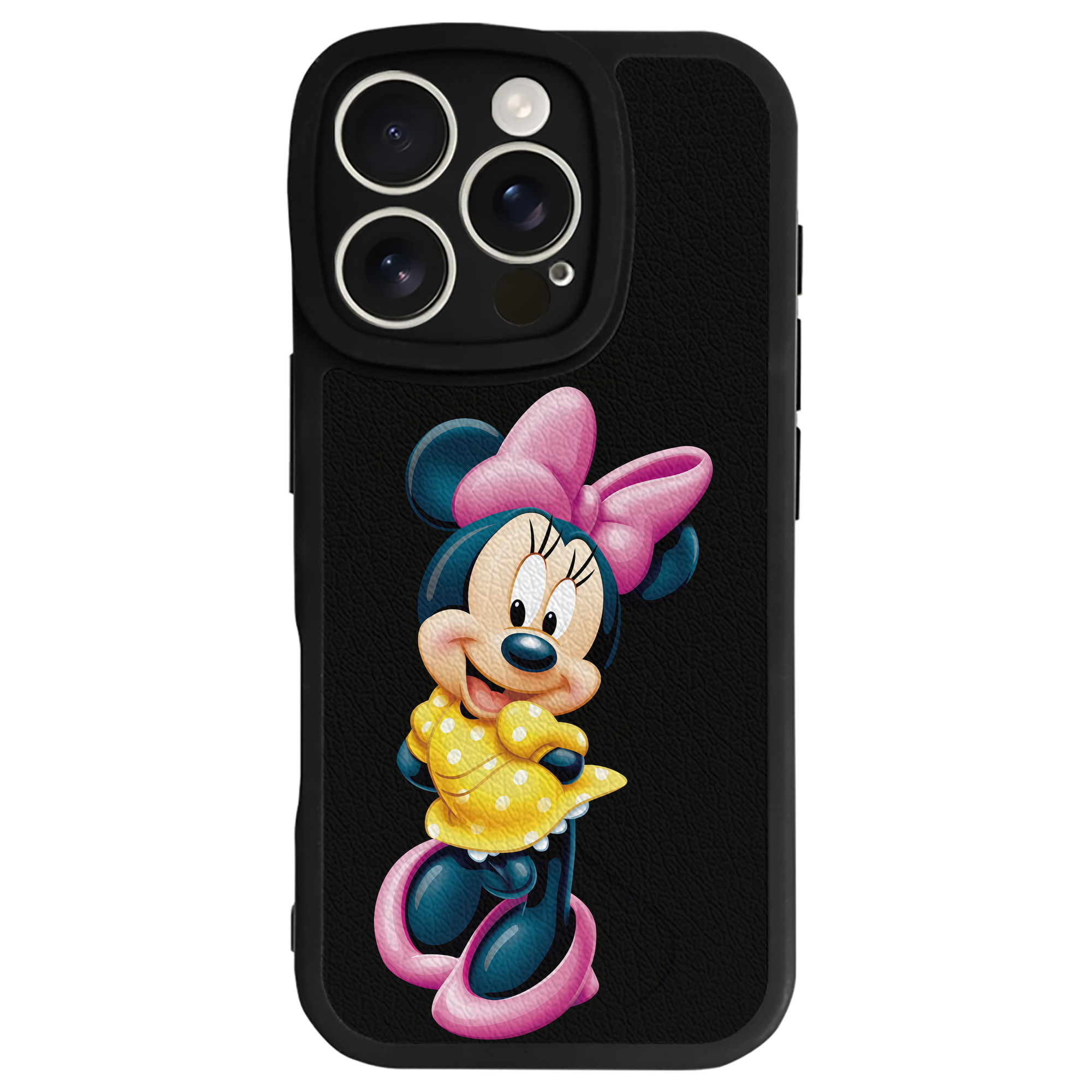 （画像用） ミッキーマウス Mickey Mouse 【iPhone 16シリーズ対応】シリコンスマホケース（レザー調） 材質：シリコン